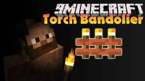 Torch Bandolier - сумка для факелов (1.16.5, 1.16.4, 1.16.3, 1.15.2, 1.14.4, 1.13.2, 1.12.2)