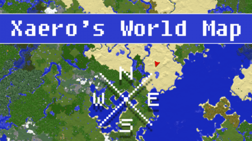 Xaero’s World Map - полно-экранная карта мира (1.15.2, 1.14.4, 1.12.2, 1.7.10)