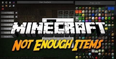 Not Enough Items (NEI) - графический интерфейс игры (1.12.2, 1.7.10)